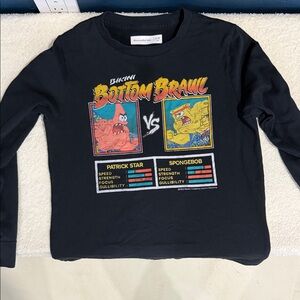 Abercrombie Kids Black spongebob & Patrick Long Sleeve Tee